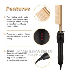 ￼ ￼ ￼ ￼ Hair Press Hot Comb - 80W