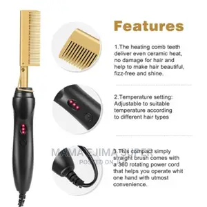 ￼ ￼ ￼ ￼ Hair Press Hot Comb - 80W