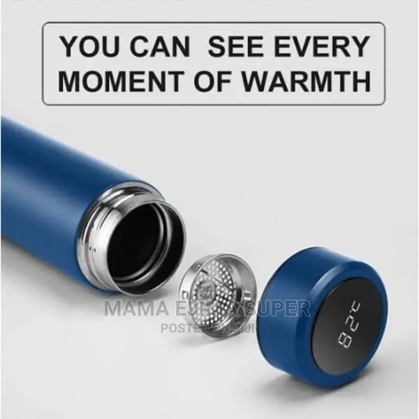 Temperature Display Flask-500ml - Blue
