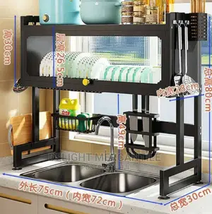 Over the Sink Dish Rack With Cover