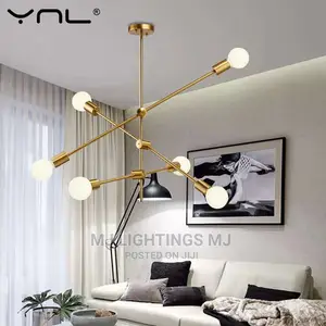 Nordic Minimalist Modern Wrought Iron Chandelier Light.