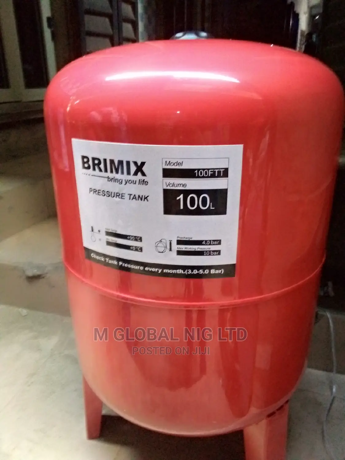 Pressure Tank 100litres