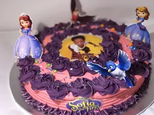 Sofia the First One Layer 9 Inches Birthday Cakes