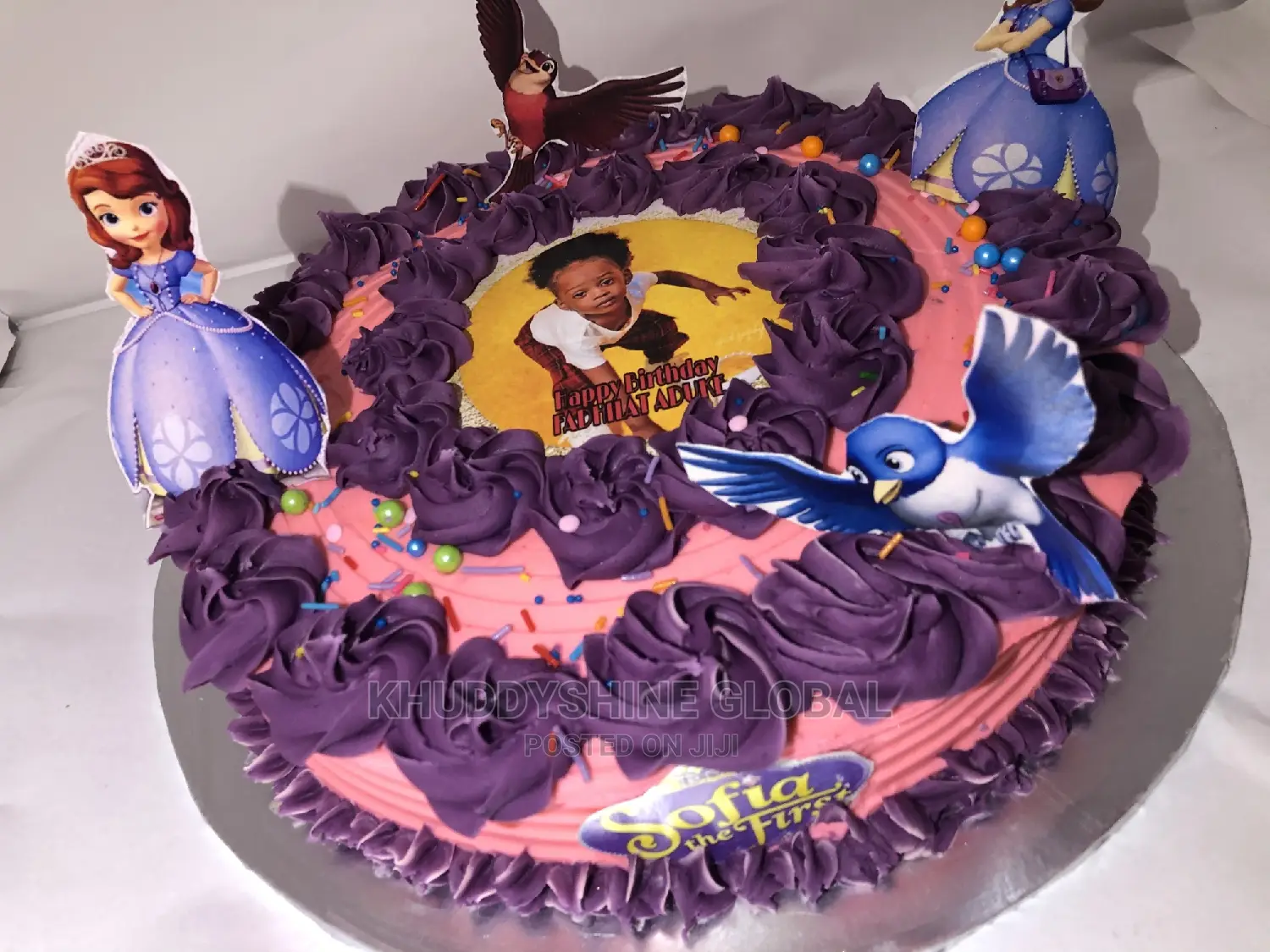 Sofia the First One Layer 9 Inches Birthday Cakes