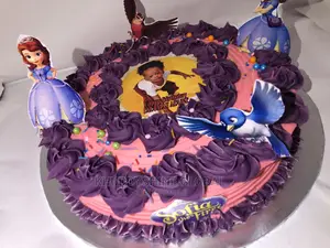 Sofia the First One Layer 9 Inches Birthday Cakes