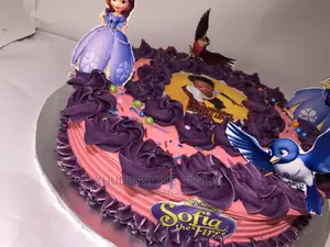 Sofia the First One Layer 9 Inches Birthday Cakes