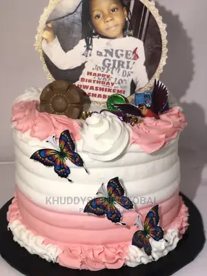 Pink and White Birthday Cakes