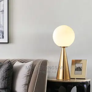 Nordic White Ball Glass Table Lamp.