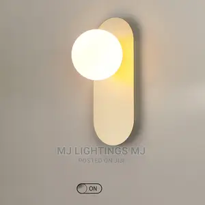 Nordic White Ball Glass Indoor Wall Bracket Lamp.