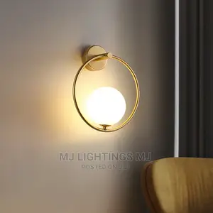 Nordic White Ball Glass Indoor Wall Bracket Lamp.