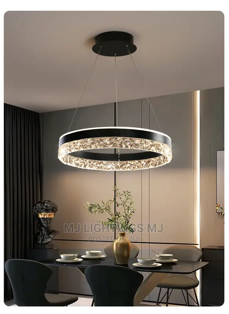 New Simple Round Led Dimming Chandelier Light.