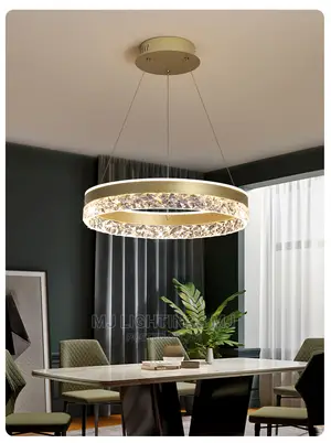 New Simple Round LED Dimming Chandelier Living Room Light.
