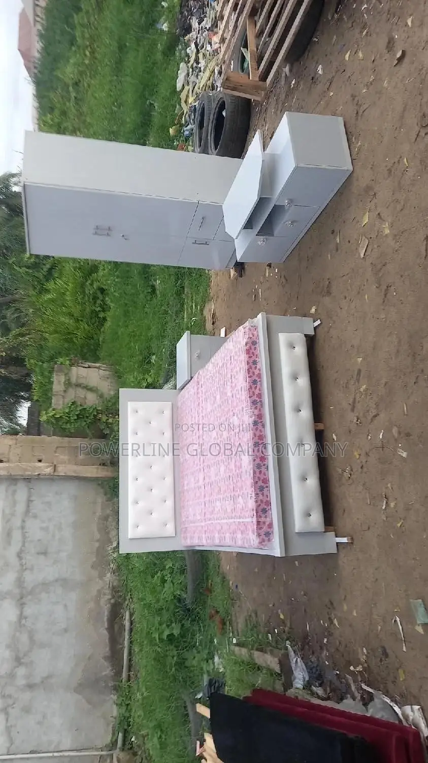 Bed Frame 4x6 With 1 Side Drawer/ Wardrobe/ Shelve