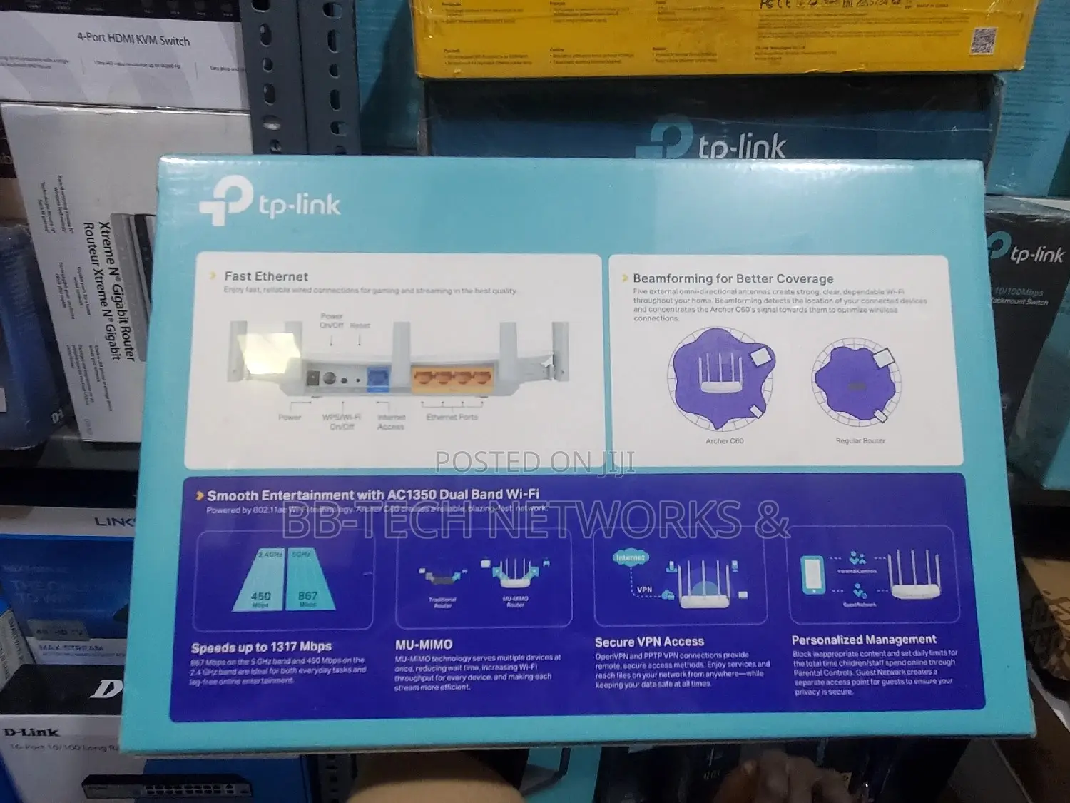 Tp-Link Archer C60
AC1350 Wireless Dual Band Router