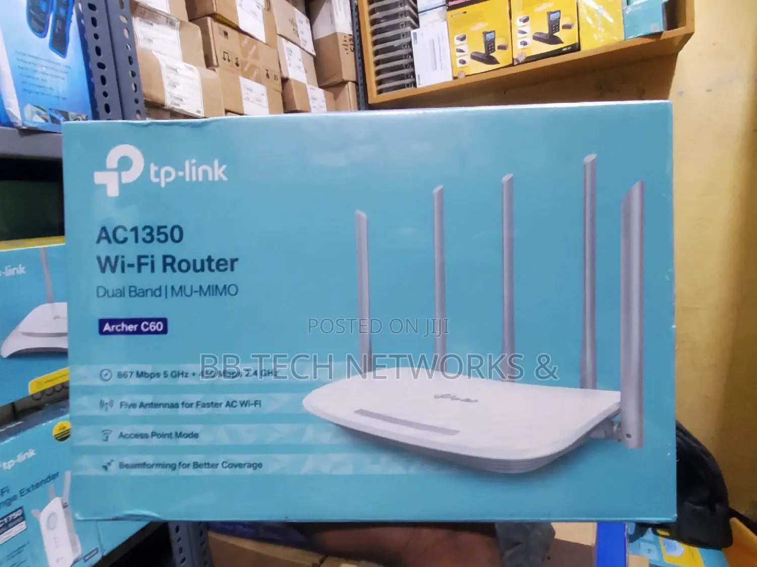 Tp-Link Archer C60
AC1350 Wireless Dual Band Router
