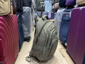 Big Size Jean Material Back Pack With Trolley