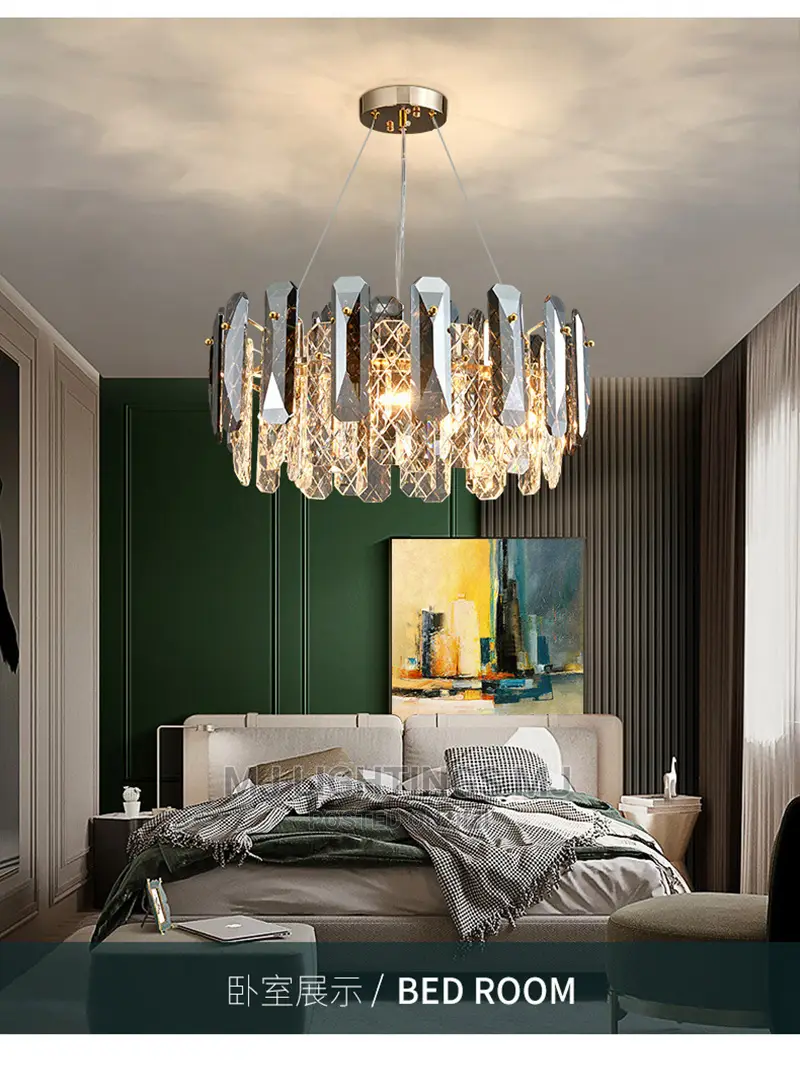 Luxury Modern Crystal Pendant Light LED Ceiling Chandelier.