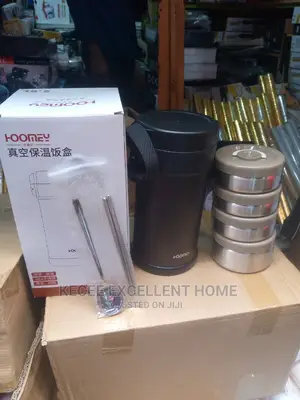 Hoomey Quality Food Flask 2.6l. 4 in 1,Free Spoon/ 2 Sticks