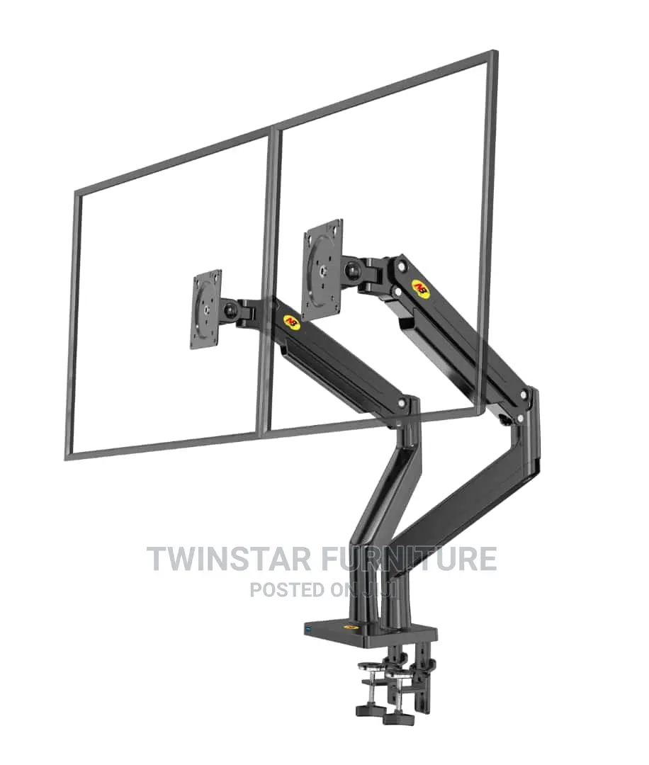 Modern Dual Arm Monitor Desktop Stand