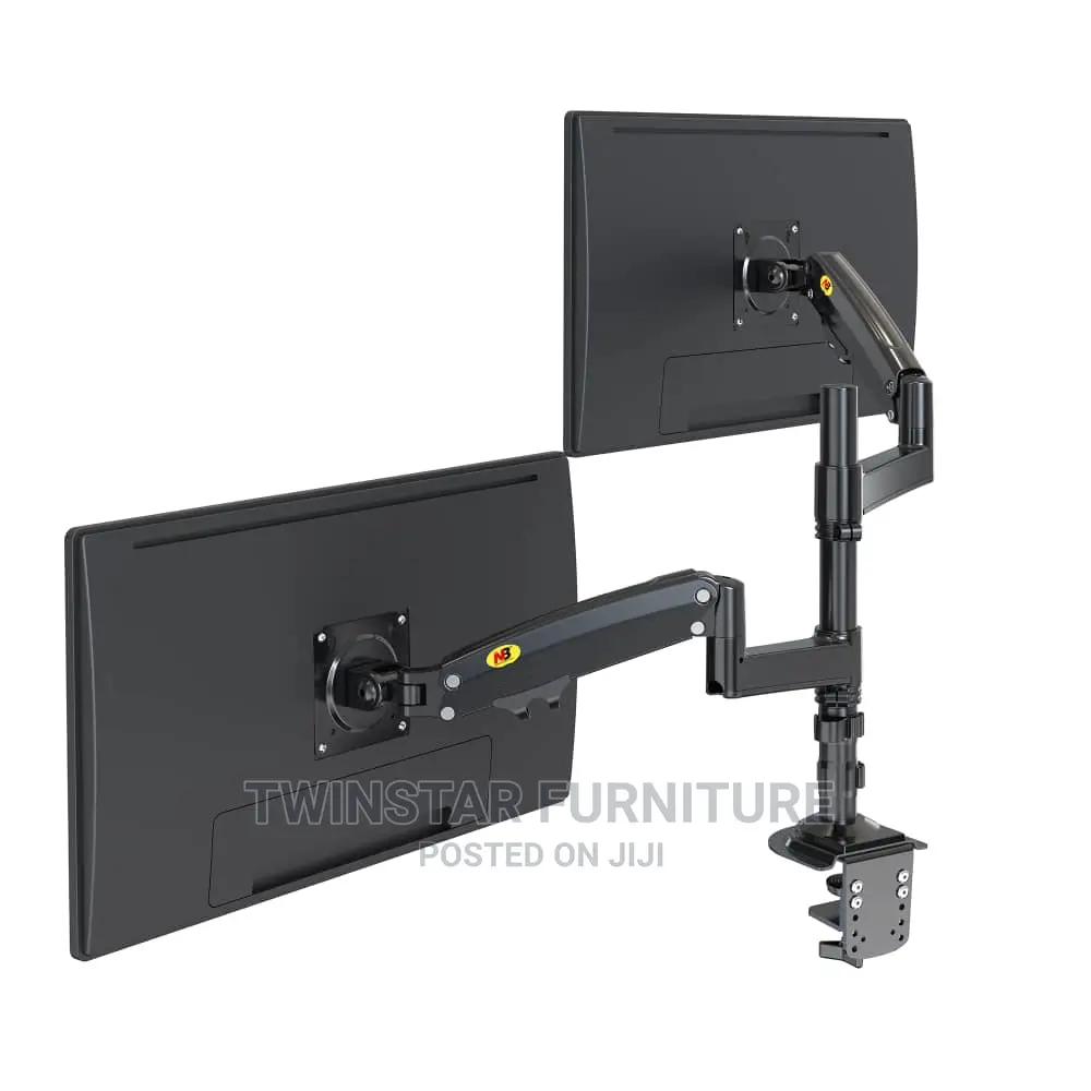 Modern Dual Arm Monitor Desktop Stand