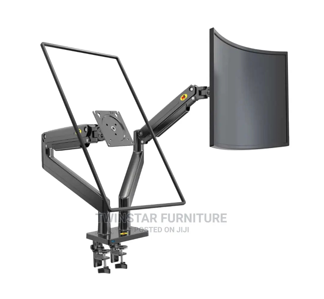 Modern Dual Arm Monitor Desktop Stand