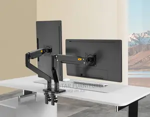 Modern Dual Arm Monitor Desktop Stand