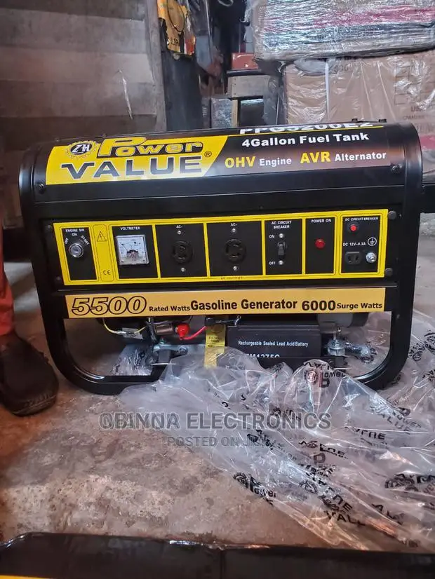 Brand New(Power-Value)3.5kva Generator/ Copper/Key Start/