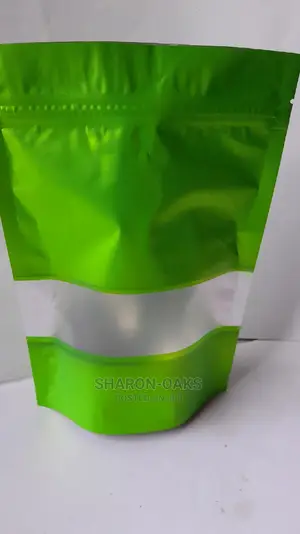 Green Aluminium Foil Pouch 14 X 20cm 50pcs