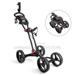 4 Wheel Golf Trolley Black