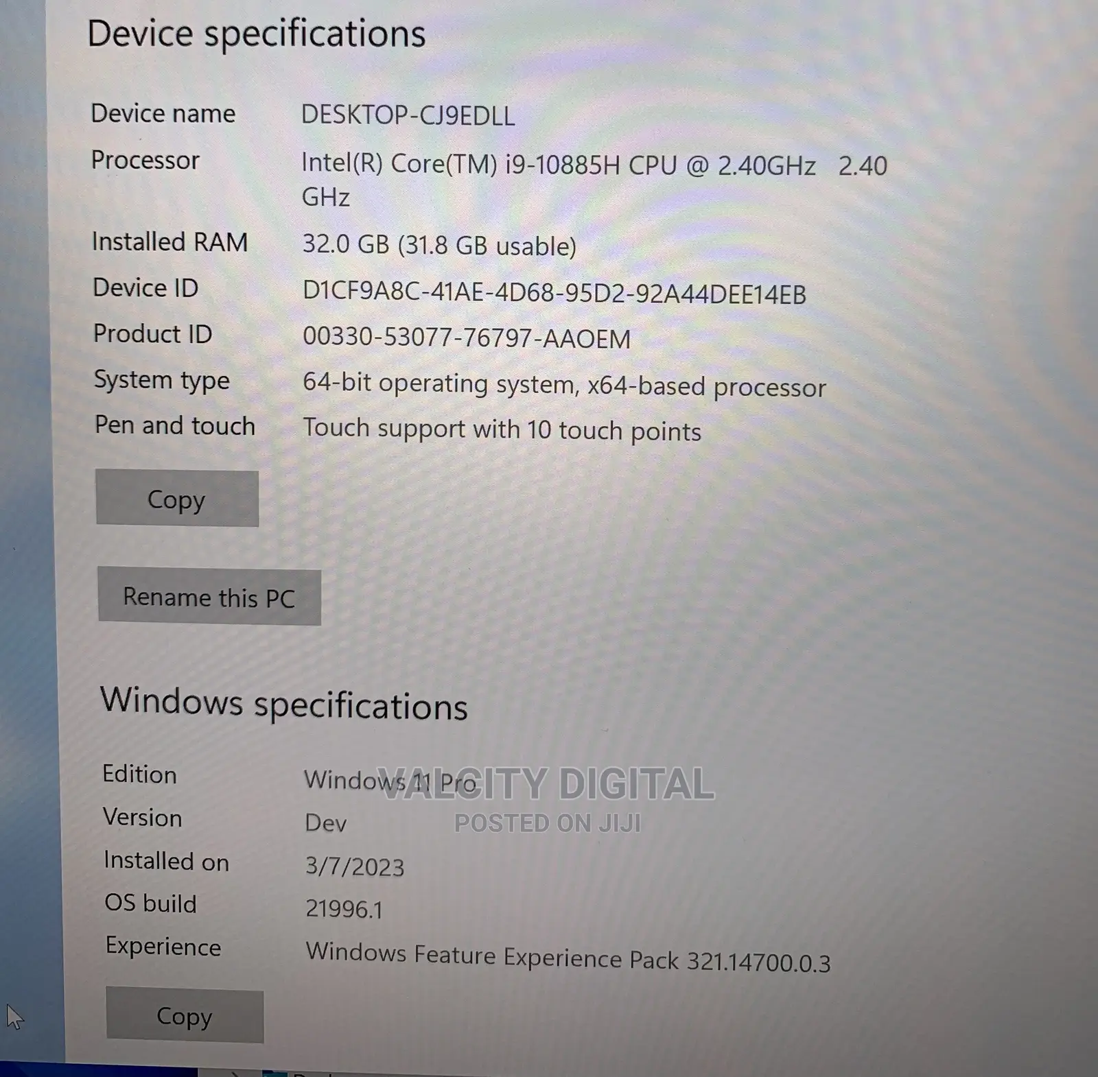 Laptop Dell Precision 5530 32GB Intel Core I9 SSD 1T