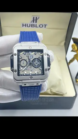 Hublot Men Rubber Band Wristwatch