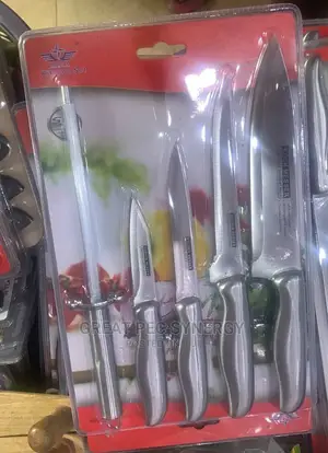 5 Pieces Knives Set (With Knife Sharpner)