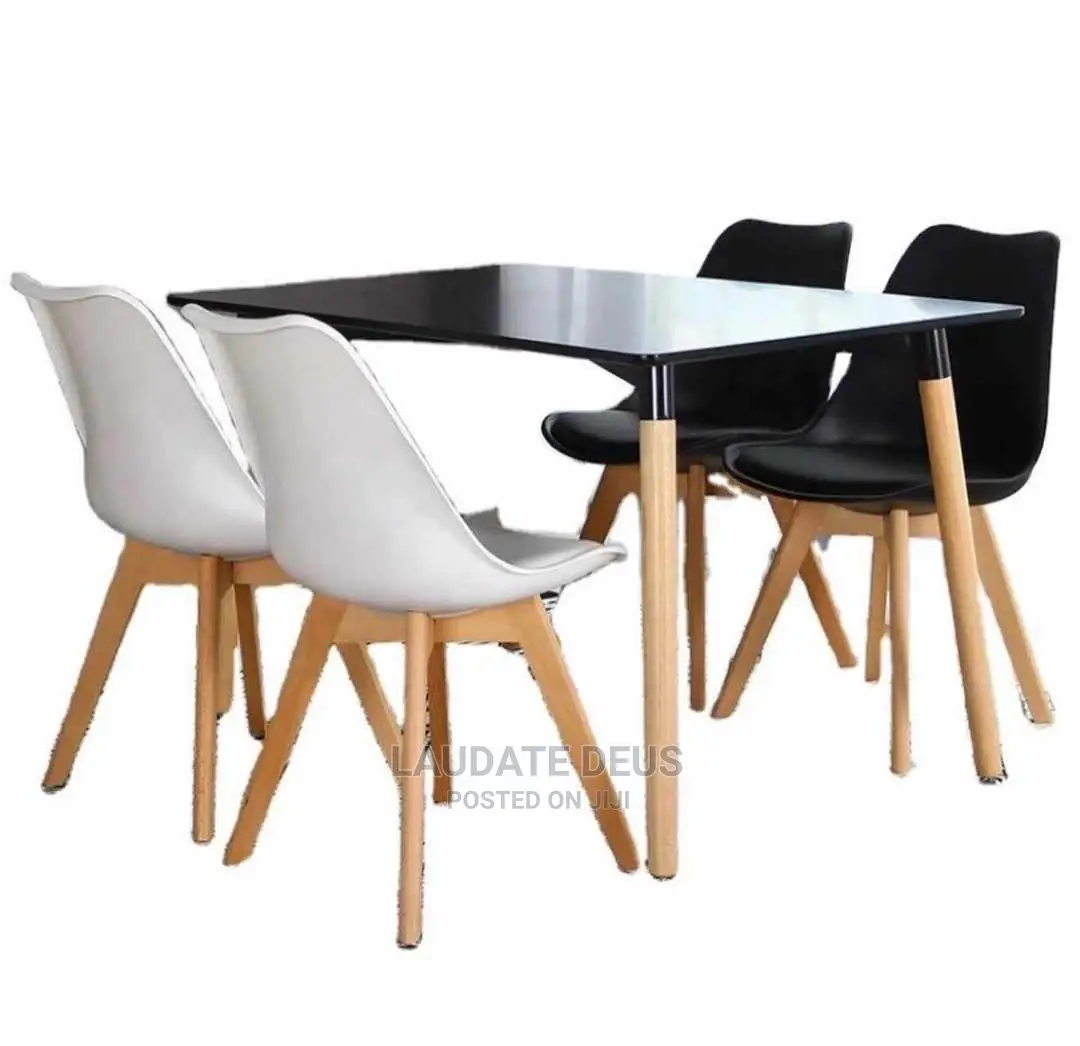 Exquisite Eames Contemporary Dining Set With 4 Seaters