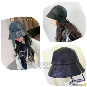 Original Plan Leather Zipper Bucket Hat