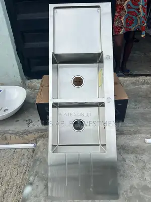 Double Bowl Double Tray Kitchen Sink