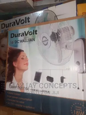 16" Duravolt Ac/Dc Solar Wall Fan And Electricity Wall Fan