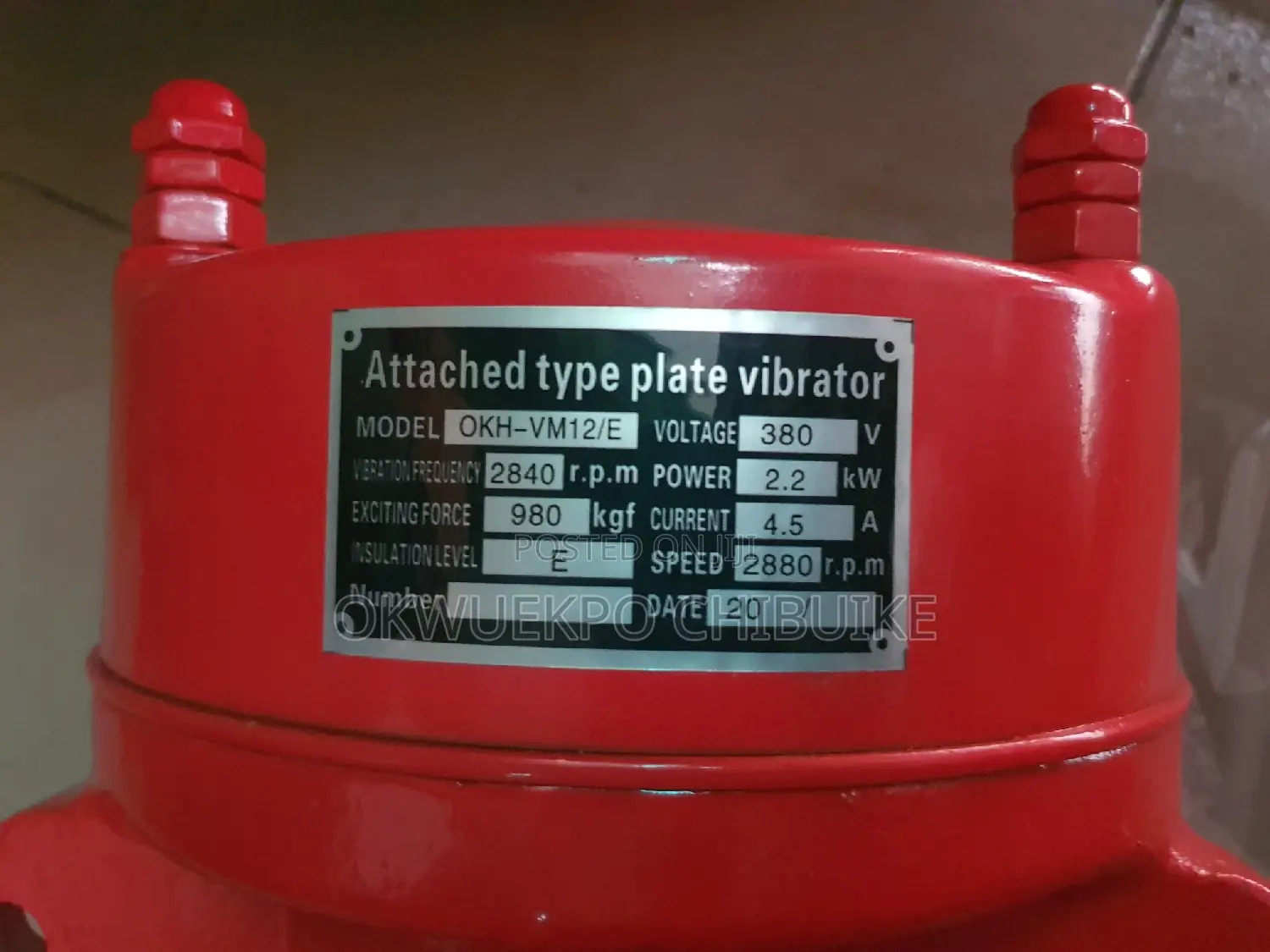 Electric Block Vibrator 2.2kw 3HP 380V With 100%Copper