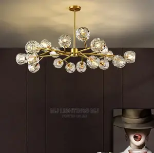 Nordic Chandelier Crystal All Corpper Light Luxury Lamp.