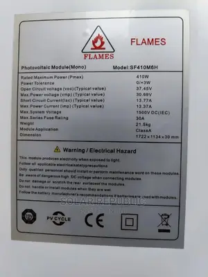 410W Halfcut Mono Solar Flames