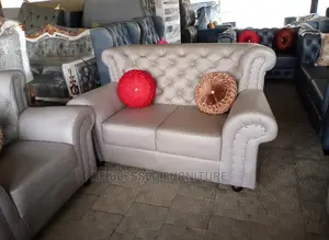 Luxury 7 Seater Living Room Leather Fabric Sofa Chair.