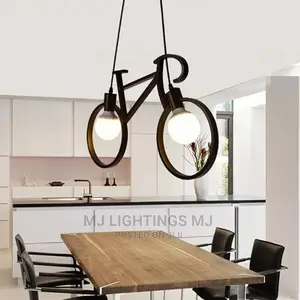 Vintage Industrial Style Wrought Iron Bicycle Light