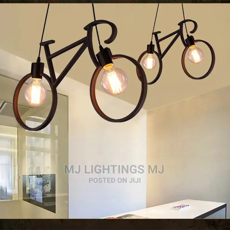 Vintage Industrial Style Wrought Iron Bicycle Light.