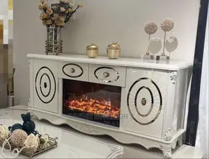 Television Stand With Fire Flamed Lights
