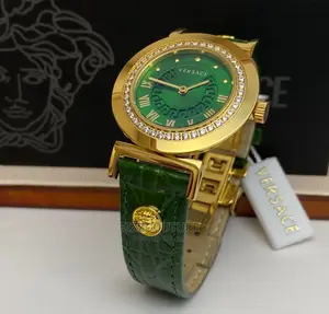 Original Versace Leather Strap Watch Available in Store