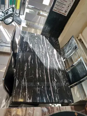 World Class 4 Chairs Modern Marble Top Dining Sets