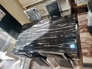 Well Furnished 4 Chairs Modern Marble Top Dining Sets
