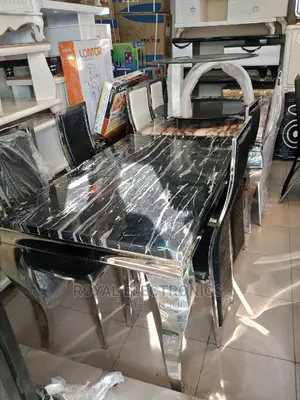Elegant Appearance 4 Chairs Modern Marble Top Dining Sets