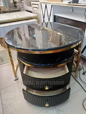 Very New Round Center Table With 2 Drawer