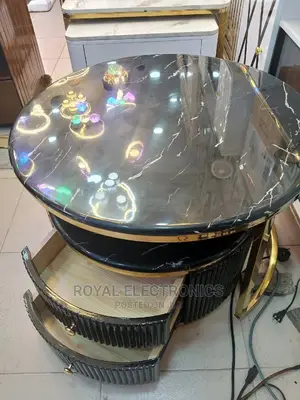 Classic Imported Round Center Table With 2 Drawer