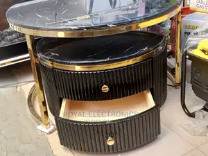 Just Released Imported Round Center Table With 2 Drawer